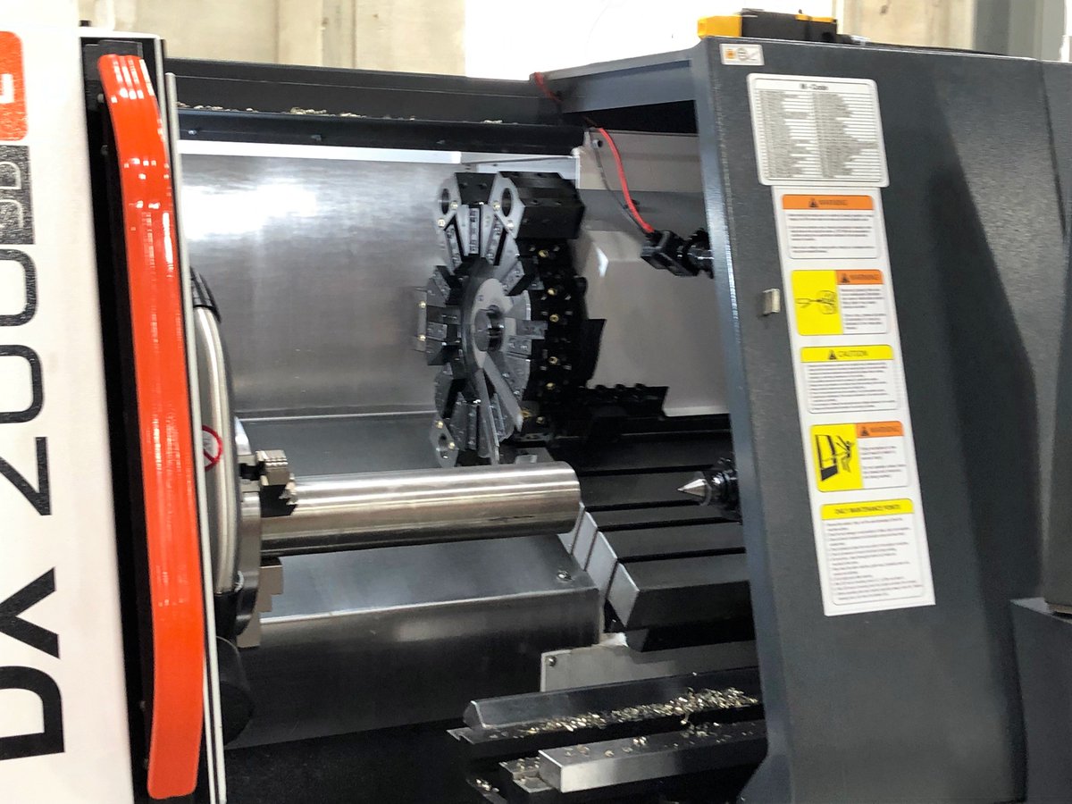 Outokumpu's tweet image. Greetings from OktoBarFest! @RolledAlloysUS and @Outokumpu held a Machining Day in Chicago, and live machining gave evidence of 4 times longer tool life for Prodec stainless steel bar compared to a competing bar. #StainlessSteel #stainlesssteelbar #prodec #machining #rolledalloys