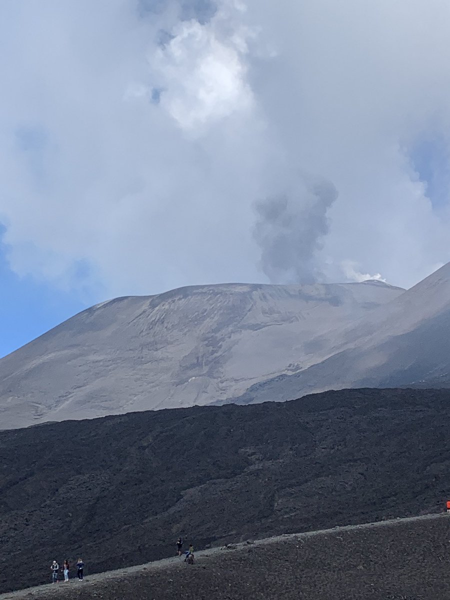 PjRowen's tweet photo. Brilliant 3 days with @ketthighschool geography group visiting #etna #aeolianislands &amp; #taormina with @NSTGeography . All 4 vents erupting this am! https://t.co/mW6a0OOGck