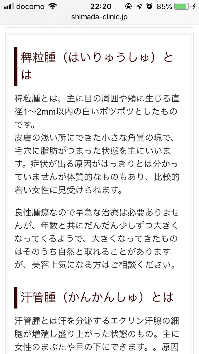 す も 稗粒腫が出来やすい体質 目の下のクマやたるみが気になるのでアイクリーム使うとてきめんにプツプツ クリームの値段が高くても安くても稗粒腫は出来るのでどんだけ貧乏肌なんじゃい と思う ええ 高いクリームでも本来の悩みには太刀打ち出来て