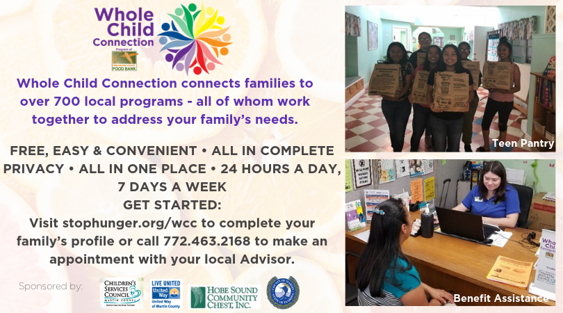 tcfoodbank's tweet photo. If you or your family need assistance, Whole Child Connection can help. WCC has access to over 700 programs - all of whom work together to address the needs of each family. For more information visit https://t.co/fcCQo3xpVX or call 772.463.2168 #Wholechildconnection #TCFoodBank https://t.co/ztlJQXKRMk