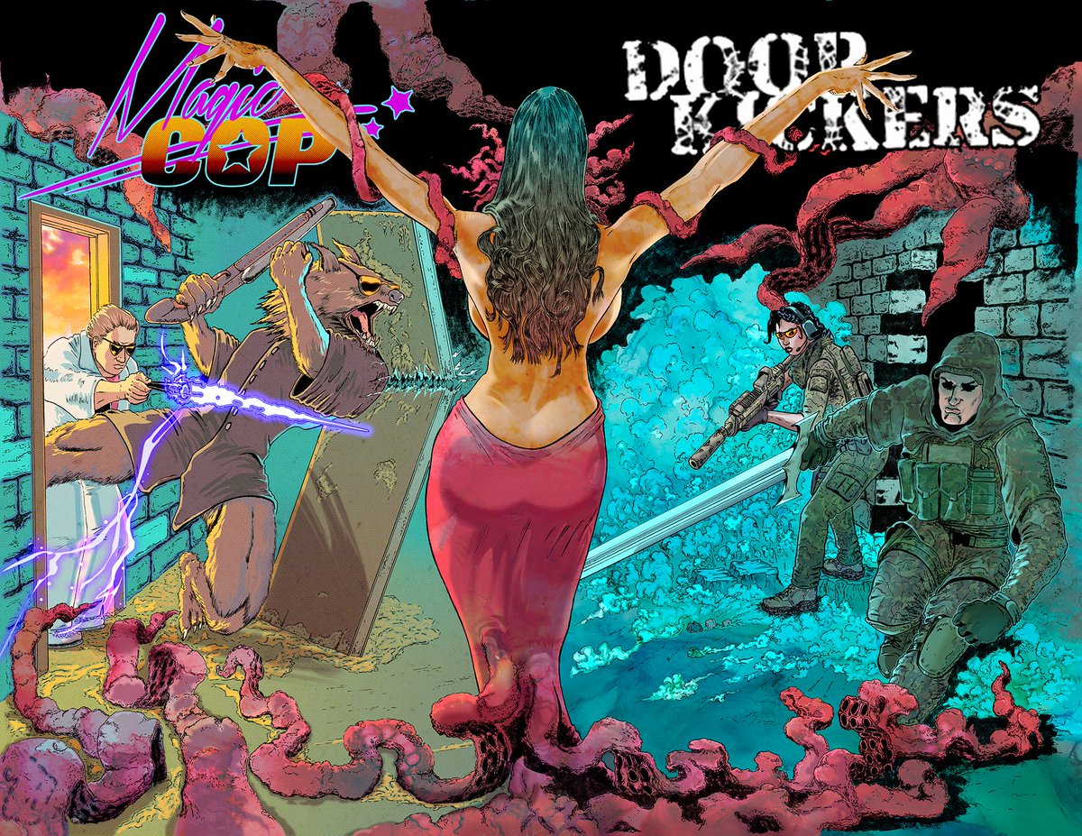FillPops's tweet image. Day 41
MAGIC COP
LIVE ON IGG
igg.me/at/magiccop/x/…
Wanted to remind everyone who has backed #DOORKICKERS you will get a FREE print when you back a physical copy of MAGIC COP aswell, thanks to @MScottMcCulloug and @LehmanTedd 
And check out some new art from @Zaidninja 
#comics