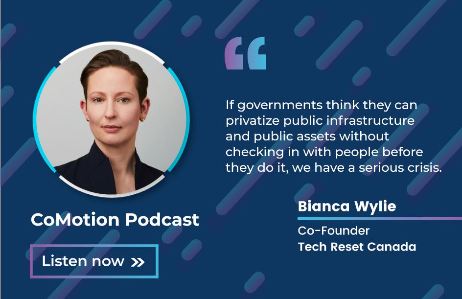 CoMotionNEWS's tweet image. The latest #CoMotion Podcast is now available! @Greg_Lindsay sat down with @biancawylie of Tech Reset Canada to discuss ethical questions surrounding urban #data collection.

ow.ly/Mot450wx7AM