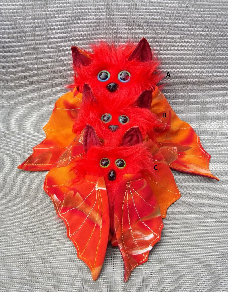 windgypsy's tweet photo. The Red Flyers
Hibble, Pibble and Hob
Weighted plush bats

#bat #bats #batplush #batgift #cutebat #plushies #art #handmade #cute #fluffy #designer #pets #original #Halloween #shopsmall #shophandmade  #etsyshop #etsy https://t.co/PgBuzvvsUU