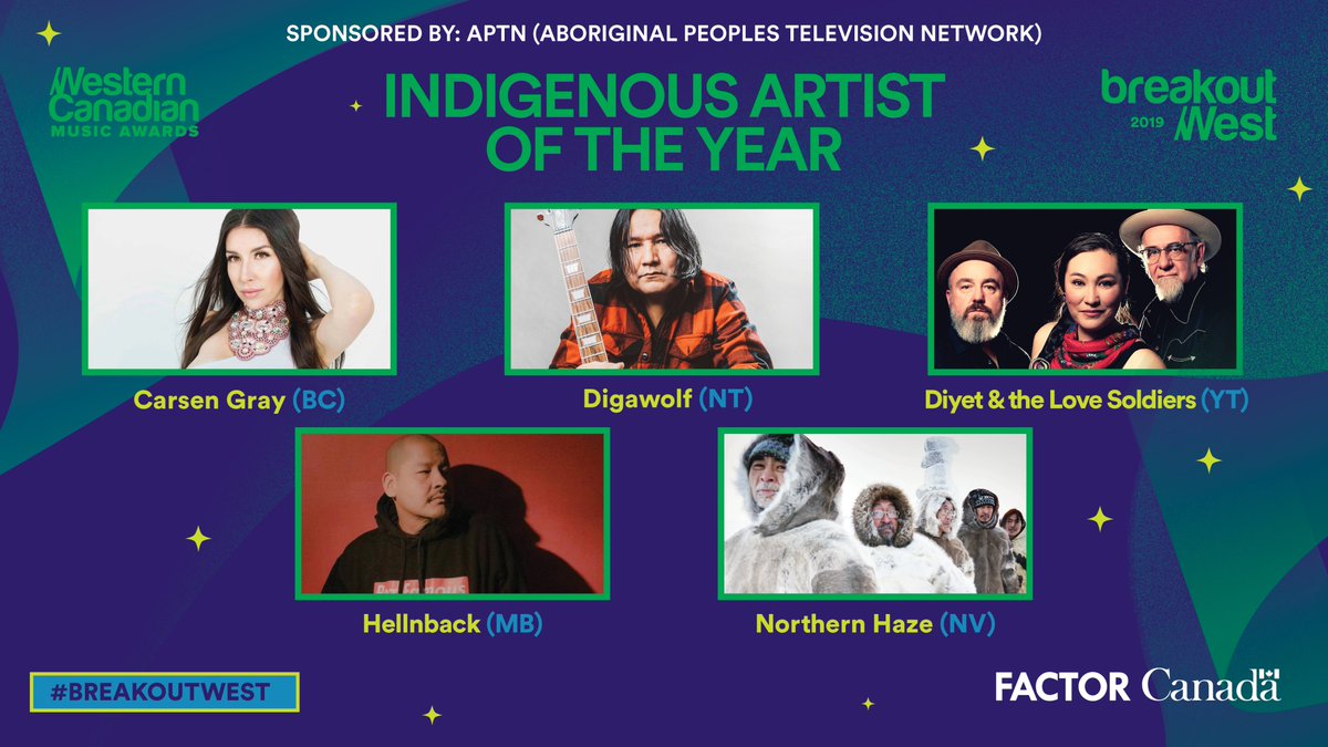 BreakOutWest's tweet image. A big thanks to @APTN (Aboriginal Peoples Television Network) for sponsoring our Indigenous Artist of the Year category!