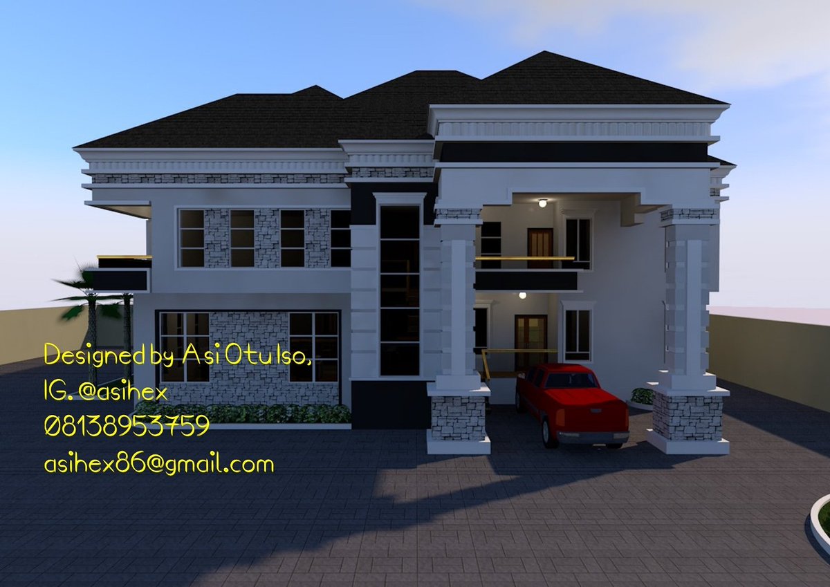 Asihex's tweet photo. 5 bedroom mansion. 2 palors, one massive kitchen and mini kitchenet up stairs 2 staircases. Masters has a private staircase, 2 studies, 2 Guest toilets, laundry, boxroom pantry and general store. #asihex #asihex #modernarchitecture #duplex #penthouse #beautiful #homesweethome https://t.co/bbcTTLep0H