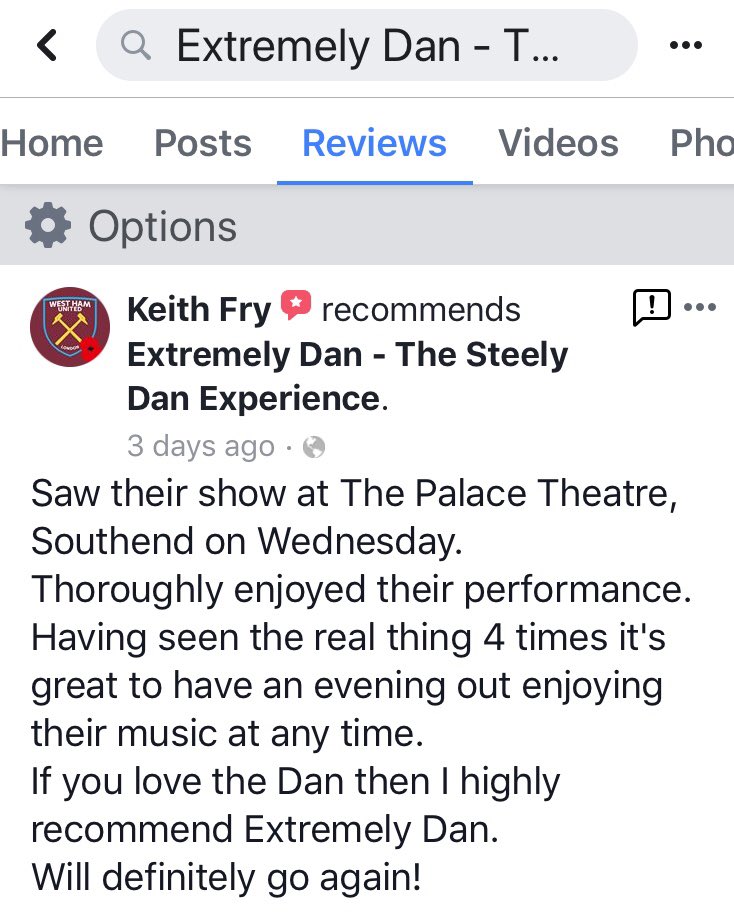 Real reviews from real people...
The Steely Dan Experience #review #showreview #theatretour 
@SouthendTheatre @Sweeney_Ents #steelydan #musician #rock #jazz #Blues @TheCruiseJazz @LondonJazz @LondonJazzFest