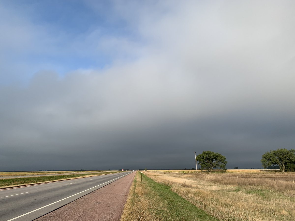 BootprintsTV's tweet image. I found the leading edge of the storm coming across Montana and Wyoming, and am heading in. The temperature has dropped 15 degrees in 10 minutes. I hope it stays warm enough to only be rain!