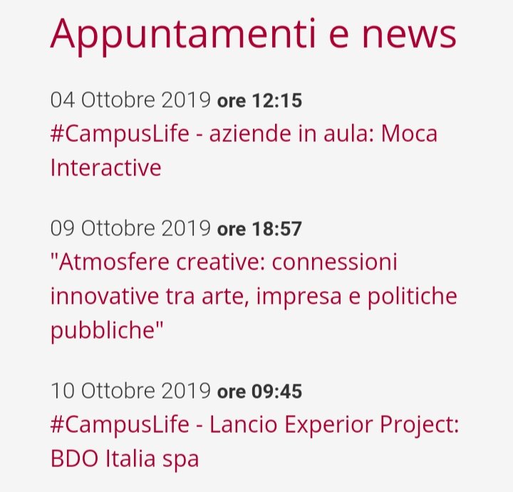 ManagementUnive's tweet photo. Ecco alcuni dei nostri prossimi appuntamenti, non mancate! Rimanete aggiornati al link: https://t.co/OAEZaDFzbe #CampusLife #SMATH #AziendeInAula #ExperiorProject https://t.co/g0iiYDLtDw