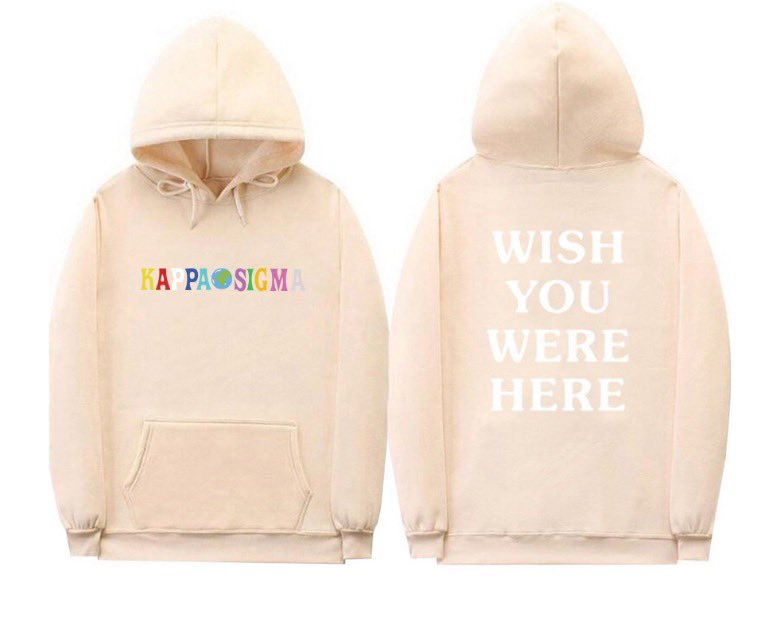 SLUKappaSigma's tweet photo. KAPPA SIGMA HOODIE
“WISH YOU WERE HERE” 
COLOR: CREAM
AVAILABLE TOMORROW 🔥 https://t.co/EWbarqiKeg