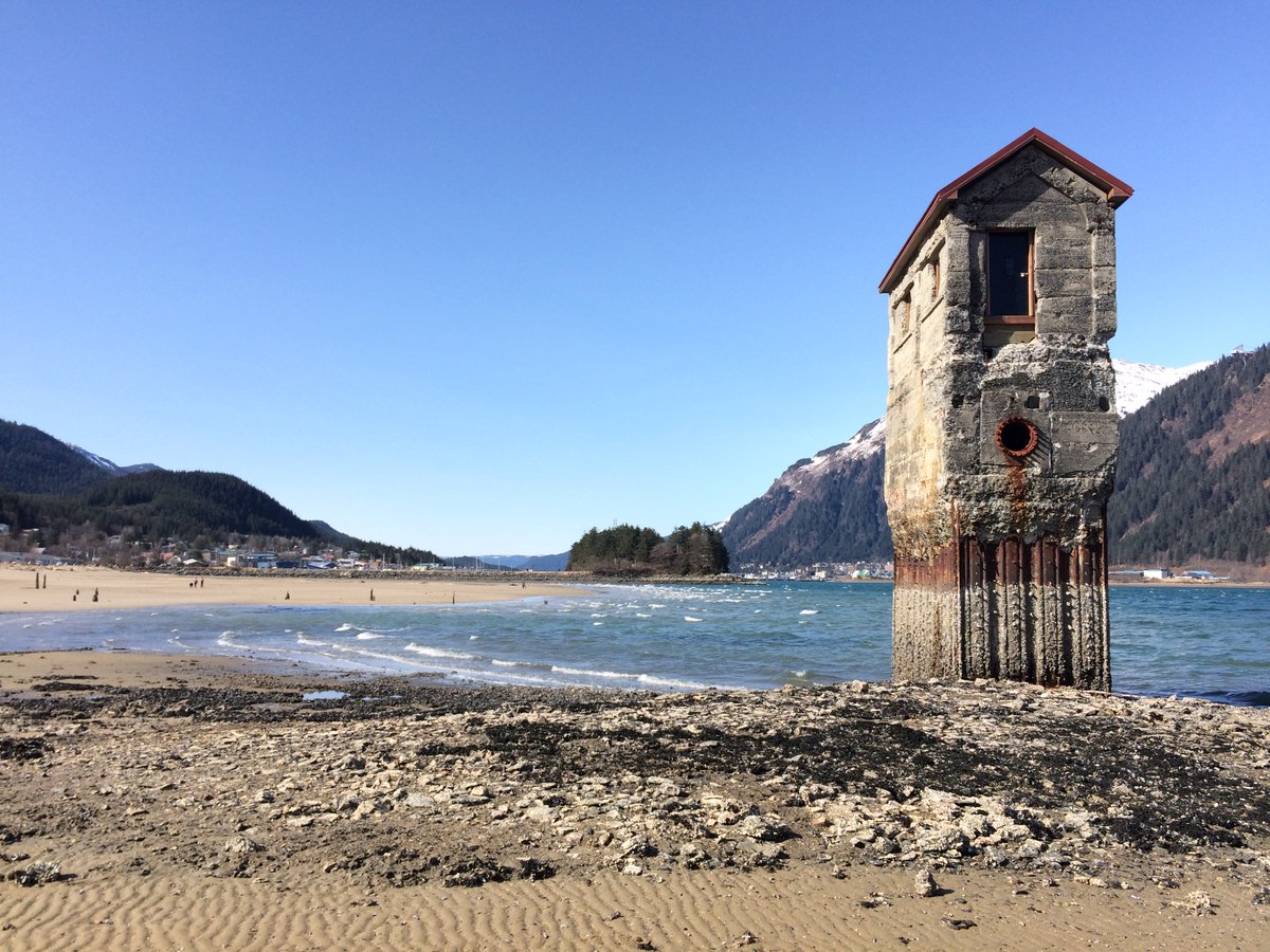 ABATracyArm's tweet photo. Once the most productive gold mines in the US. Further down on the shore you can see the remains of buildings and old mining machinery, and just to the south is a pit where the mine collapsed during torrential rains in 1917! #AdventureBoundAlaska #TracyArm #Alaska https://t.co/Tk0NifKL9E