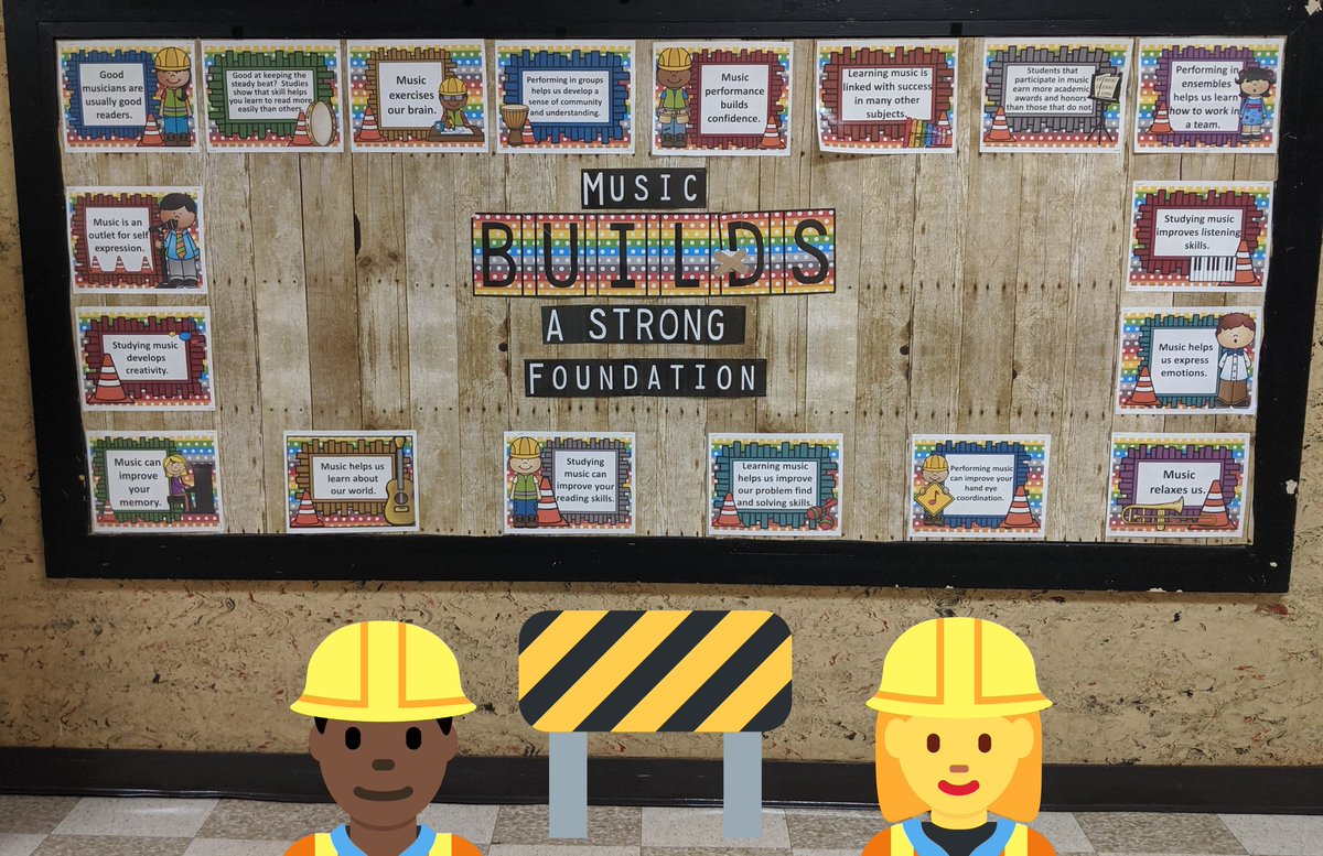 mrsV_HazelMusic's tweet photo. Music at Hazel helps to build good character as well! 🦅 Come &amp; see the second floor bulletin board to find out how! #WO2World #HazelAve #BuildingGoodCharacter #MusicEducation https://t.co/PeTdDCeDy2