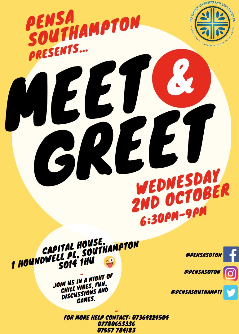 For those going to <a href="/solentuni/">Southampton Solent University</a>, PENSA Southampton is gonna be having their meet and greet this Wednesday!!! Make sure you don’t miss out on a night of food, fun and games, as well as a chance to interact with others and meet the Pensa team!!! See y’all there 🙌🏾🙏🏾