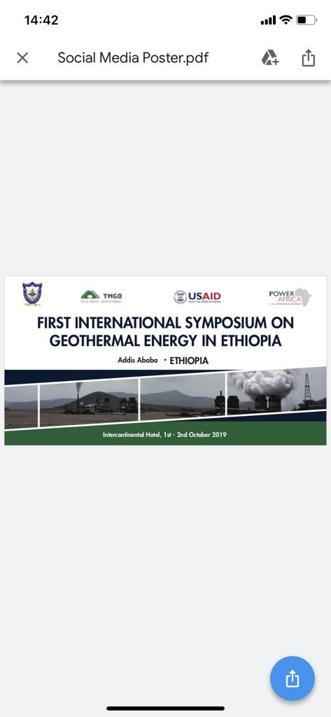 EthiopiaTmgo's tweet image. Join us online for the first international symposium on #geothermalenergy in #Ethiopia on 1st and 2nd October 2019. The symposium aims to foster an enabling environment for collaborative exploration and development of geothermal energy in Ethiopia. 💪🏾