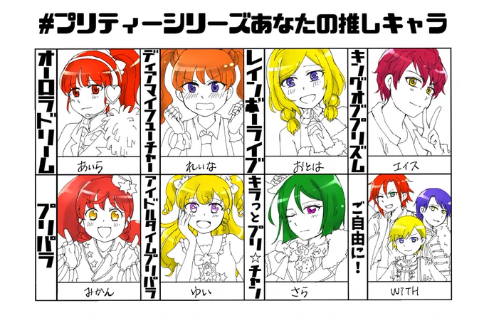 #プリティーシリーズあなたの推しキャラ 描いた! 