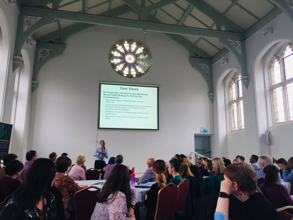 adeleandmaddie's tweet photo. A full multiagency &amp; VCSE room to review our GM Mental Health Strategy this afternoon. Many great ideas.@GM_HSC #GMMHN https://t.co/TngbxKv2iC
