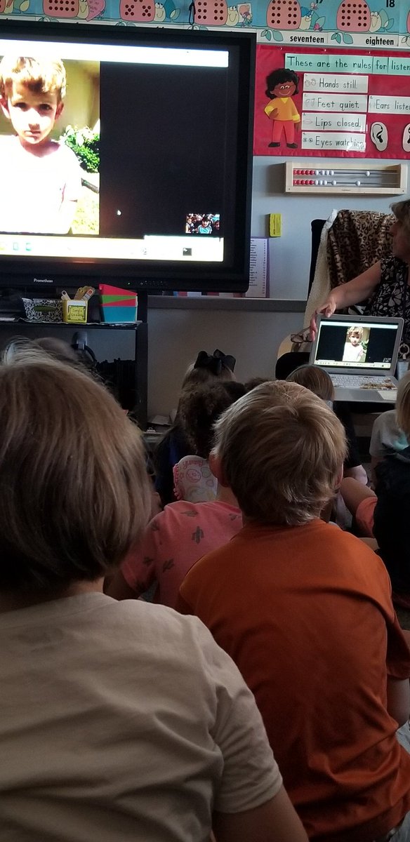 AdamHenkeMISD's tweet photo. Mrs. McDonald's class learning from students in Indiana over Google Hangouts. #MISDProud #MPEmpower https://t.co/fsxRUq6fjG