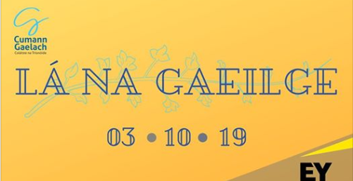 Beidh Lá na Gaeilge á cheiliúradh ag <a href="/CumannGaelach/">Cumann Gaelach TCD</a>  Déardaoin 03/10.

<a href="/art_parkinson/">Art Parkinson</a>, or Rickon Stark from <a href="/GameOfThrones/">Game of Thrones</a>, will be the guest speaker for Lá na Gaeilge <a href="/tcddublin/">Trinity College Dublin</a> on Thursday 03/10.

facebook.com/events/1303883…