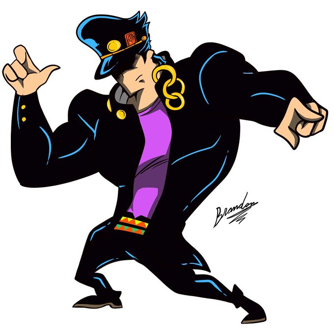 Джотаро рисунок в полный рост