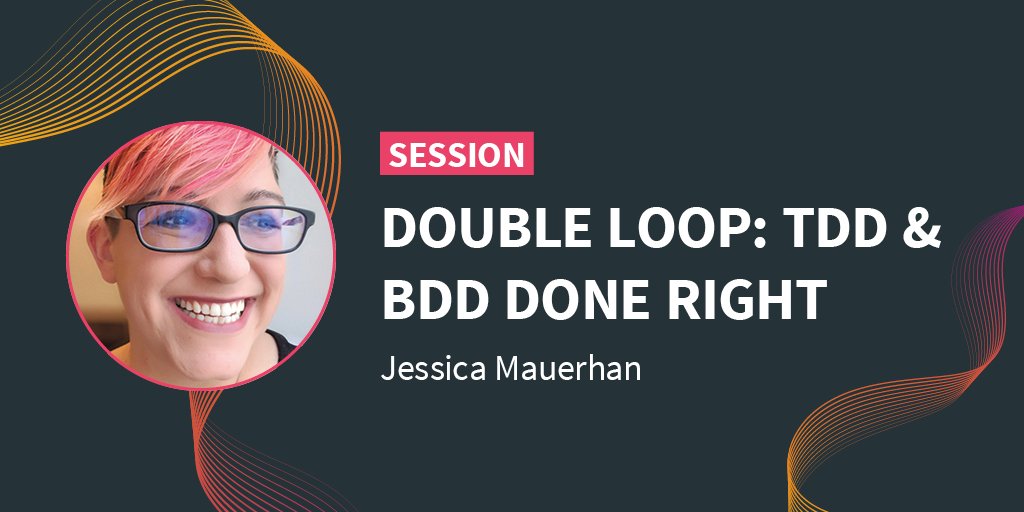 JavaScriptCon's tweet image. . @JessicaMauerhan will introduce you to the “Double Loop” workflow and discover how you can use both #BehaviorDrivenDevelopment and #TestDrivenDevelopment to write well designed, tested and documented #code.

&amp;gt;&amp;gt; ow.ly/LJPN30pDkML 

#IJScon #iJS19 #JavaScript #JS