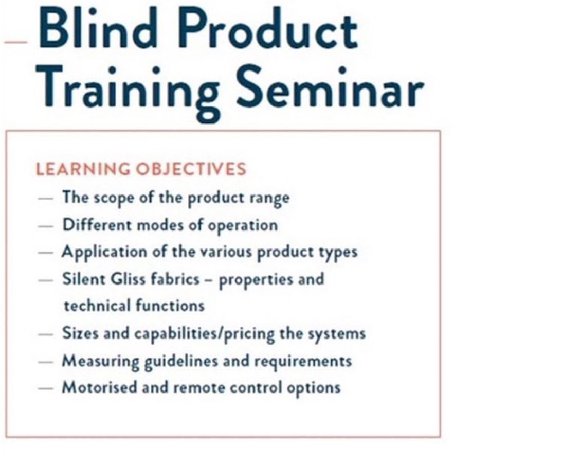 We are delighted to see that our Exeter training courses are now fully booked – We still have spaces on our Blind Product Seminar in Guildford on 17th October for any customers who are in Surrey area. For details and booking form: silentgliss.co.uk/engb/services/… #silentgliss