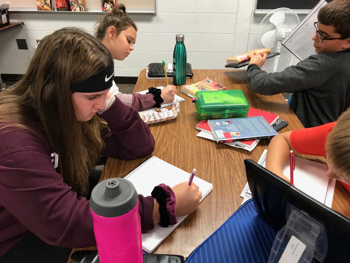 sararadk's tweet photo. Students working hard drafting personal narratives today #InfinityHouse https://t.co/jD3mSzTD6U