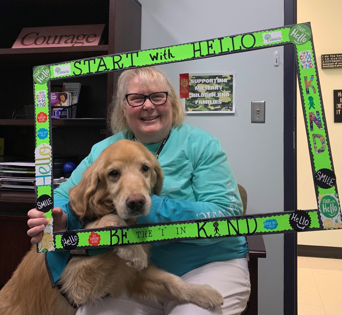 Hillsborough Schools (@hillsboroughsch) on Twitter photo START WITH HELLO!
Brewster, the therapy dog <a href="/HCPSRandallMS/">Randall MS</a>, was in the kindness spirit last week! #Startwithhello empowers students to create a culture of inclusion within their school or youth organization. #BeKind #BrewsterLovesYou START WITH HELLO!
Brewster, the therapy dog <a href="/HCPSRandallMS/">Randall MS</a>, was in the kindness spirit last week! #Startwithhello empowers students to create a culture of inclusion within their school or youth organization. #BeKind #BrewsterLovesYou