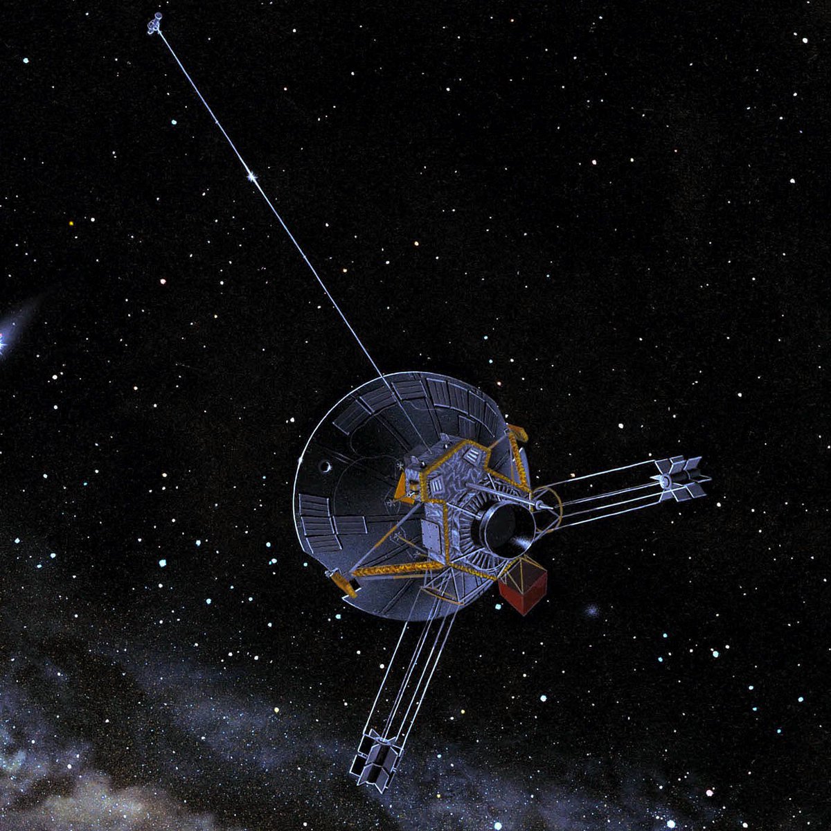 Rocketist's tweet photo. Today is 24 years since the last planned communication with @NASAAmes' #Pioneer 11 spacecraft, launched 1973-04-06.
Pioneer 11 kept its promise, testing the Saturn flyby for #Voyager 1, but came much closer. It made numerous discoveries.
#OTD #solarsystem #NASA #OTDirecto30SEP https://t.co/I2MDqQPWQH
