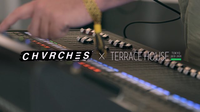 CHVRCHES's tweet photo. We were recently invited to perform ‘Graves’ for the opening credits of Japanese reality TV show Terrace House on Netflix. Check out the video here: https://t.co/YmF61OySQr @TH6TV https://t.co/AU4bWAJ4Bc
