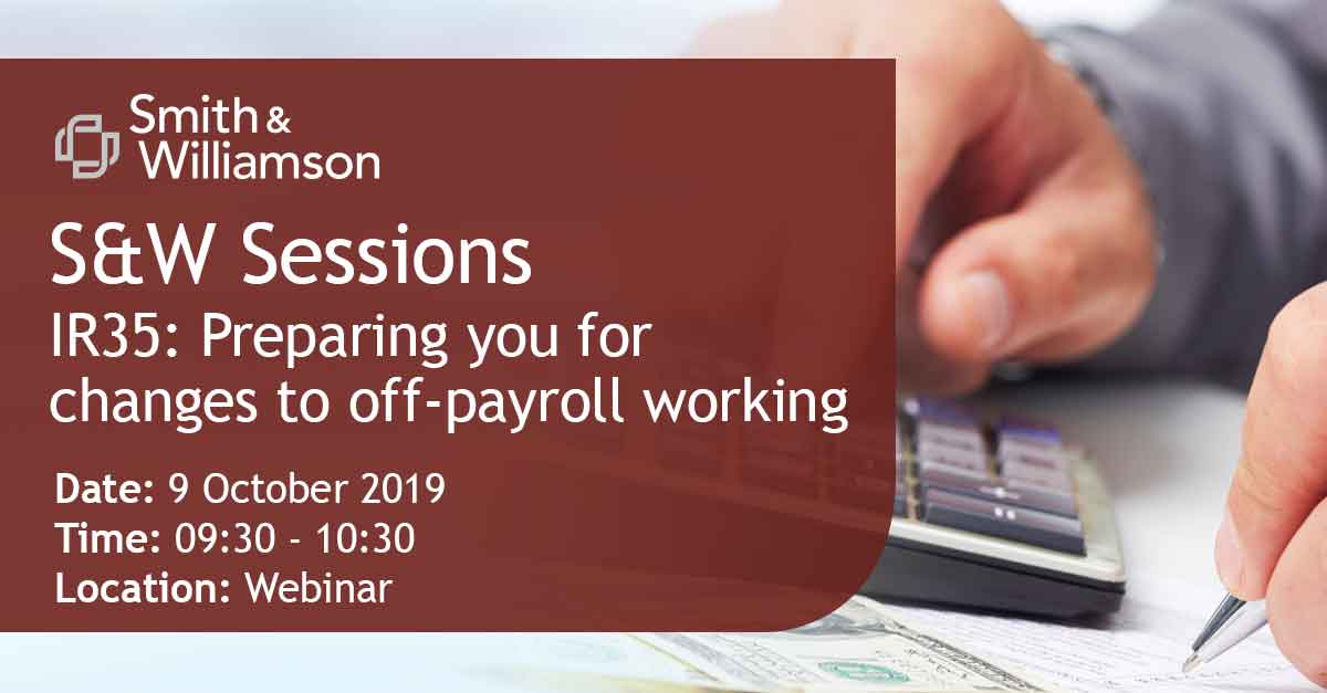 evelynpartners's tweet photo. #IR35: could your business be exposed to a significant increase in liability?

Our upcoming #SWSessions webinar will talk you through the requirements set out in the new legislation and what this could mean for your business - https://t.co/vjDPVWwOdm https://t.co/wkTsNzTzZ6