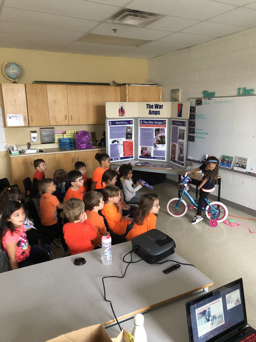 Thank you to Calisi and Mrs Collura for teaching our class about the importance of Inclusion and about the great organization “War Amps”.