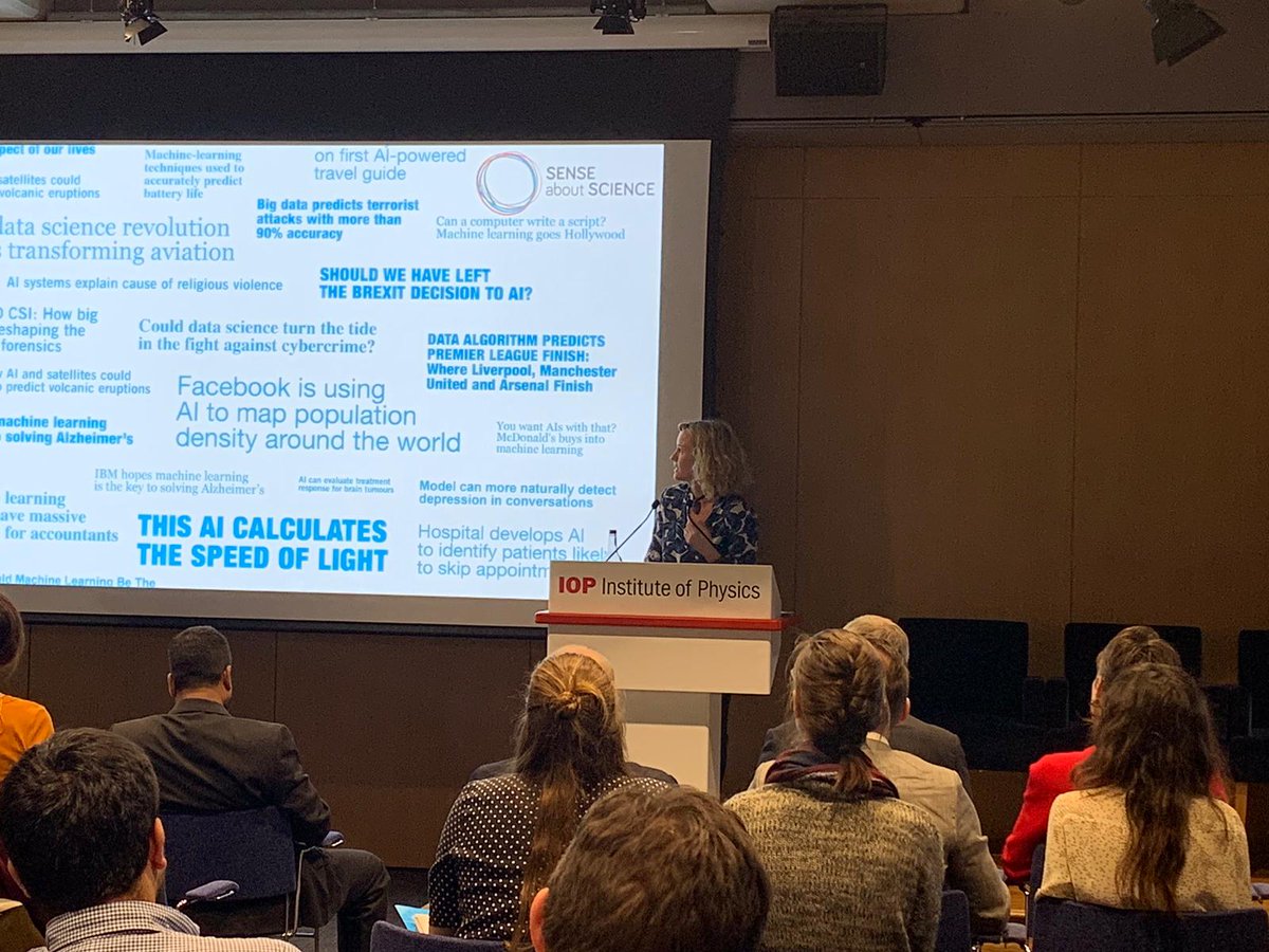 senseaboutsci's tweet image. Our Director Tracey Brown in her introduction warns that the dangers of data science are analogous to medicine 50 years ago, experts appear too clever to explain, while the rest of us are made to feel too dumb to ask #DataScienceGuide