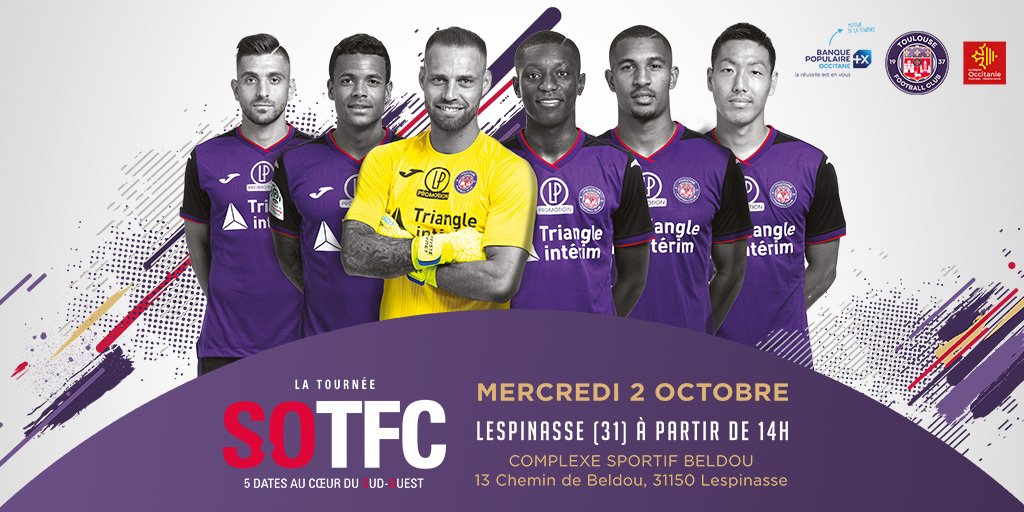 ToulouseFC's tweet image. Mercredi, les Violets vous donnent rendez-vous à Lespinasse pour la première étape de la saison de la #TournéeSOTFC 🙂

→ toulousefc.com/fr/la-tournee-…