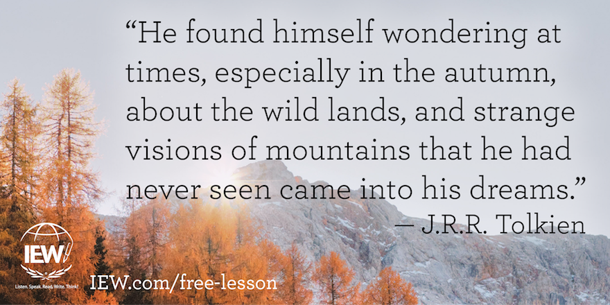 IEW's tweet photo. "He found himself wondering at times, especially in the autumn, about the wild lands, the strange visions of mountains that he had never seen came into his dreams." – J.R.R. Tolkien
#Autumn #Tolkienquote https://t.co/JgiuJ02mc7