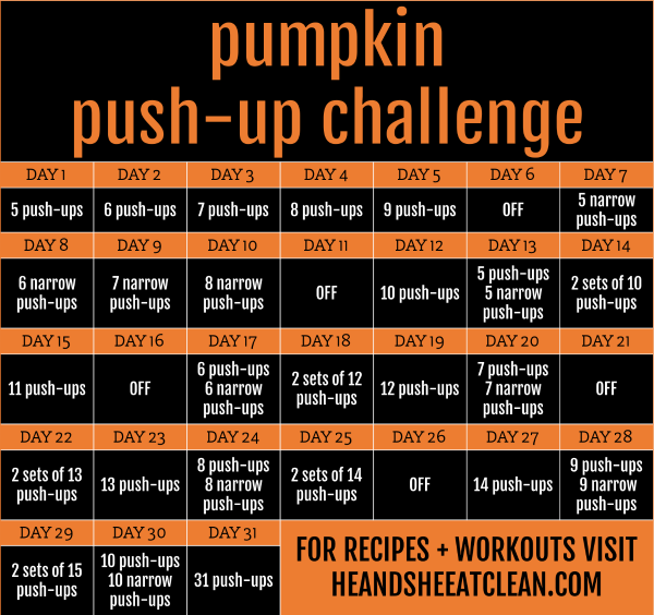 He_SheEatClean's tweet photo. Fall Fitness Challenges... choose one (or all!) to complete in the month of October! #fitnesschallenge #workoutchallenge #squat #stepup #pushup #heandsheeatclean

Learn more: https://t.co/7rB6tCtFvX https://t.co/kz9M1NwCEr