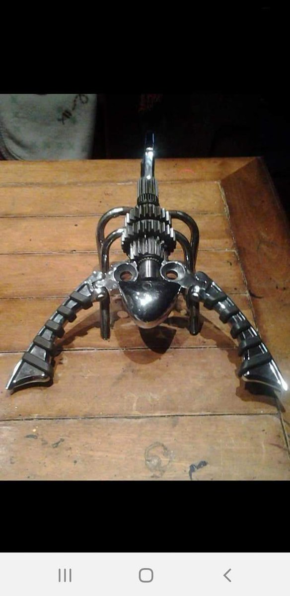 artbydirt's tweet photo. #scorpion
#metalart
#recycling 
#harleyparts https://t.co/CuuUhUgv0a