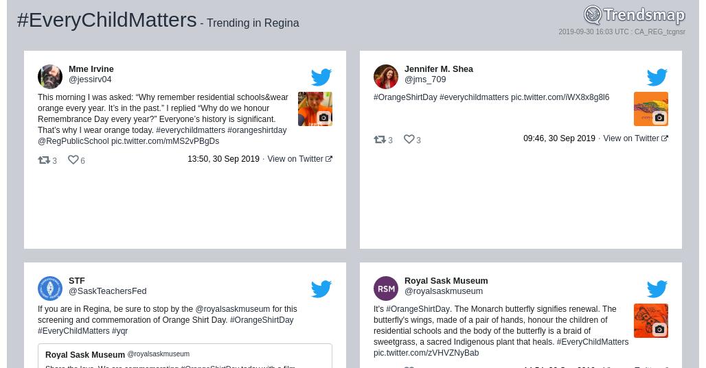 TrendsRegina's tweet photo. #everychildmatters is now trending in #YQR

https://t.co/gbLSiEGBqd https://t.co/RmBsqCbKGh