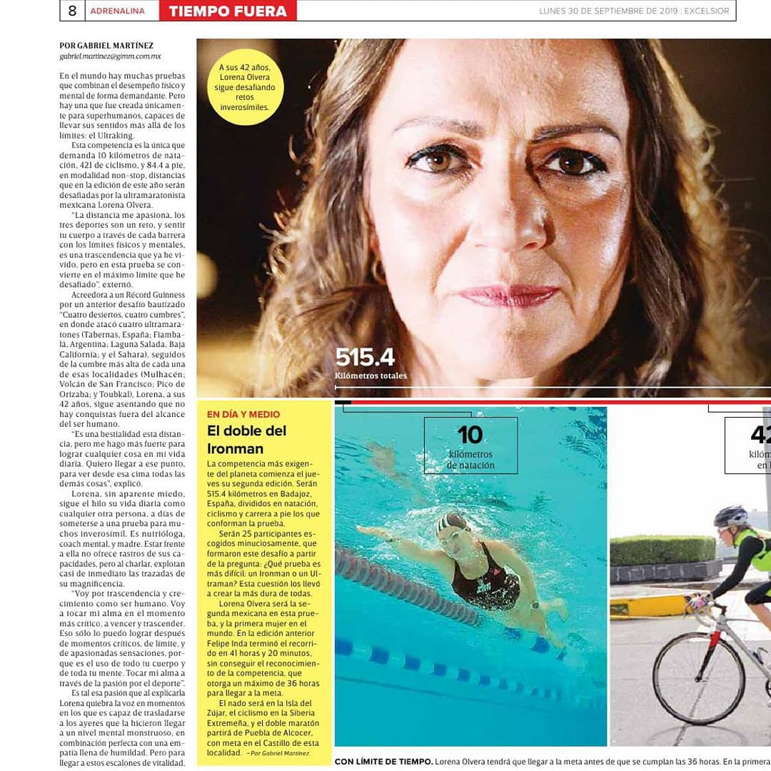 SportsJunkie_MX's tweet photo. Estamos muy contentos de compartir el reportaje del día de hoy en el Excelsior de @lorenaolveraja a pocos días de iniciar el #UltraKing #triatlón #tri #AlcanzandoMetas https://t.co/XLsjORJtWY