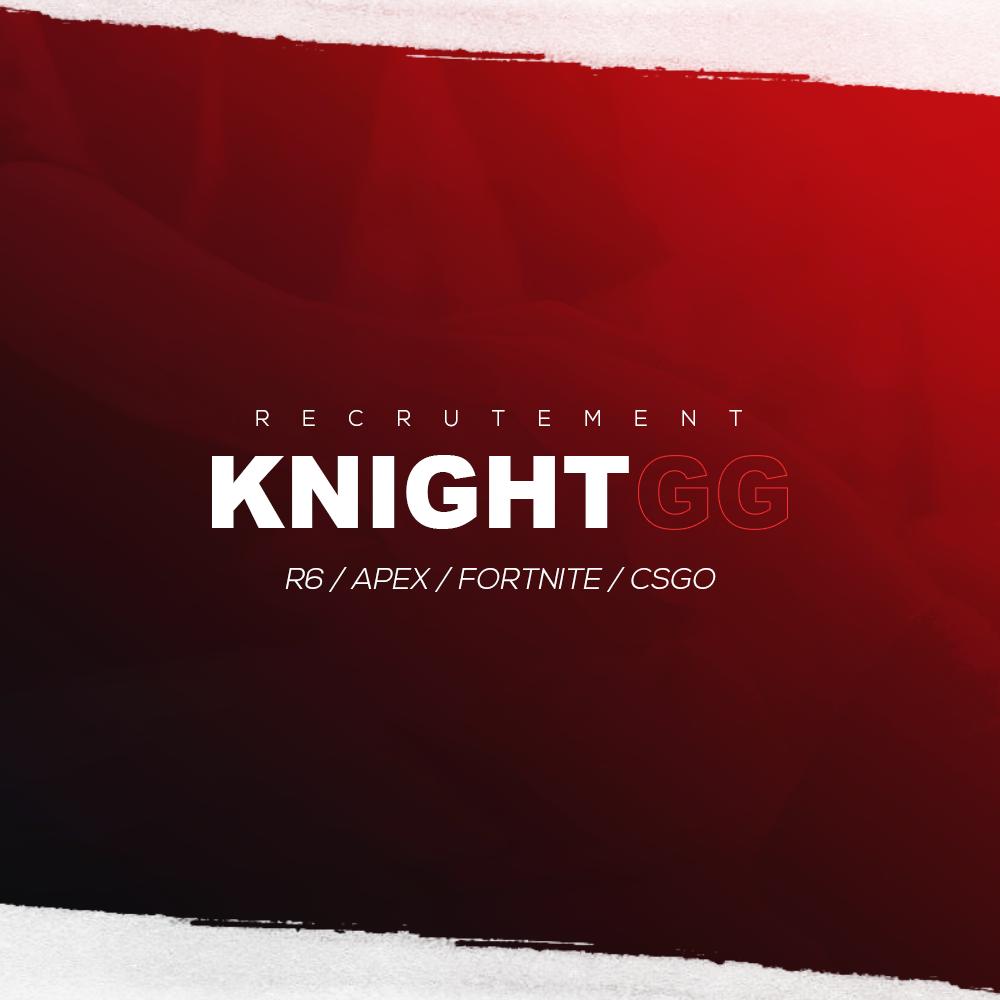 KnightGG_'s tweet image. 📣#Knight est actuellement à la recherche :

- D'une équipe Rainbow6Siège 
-D'une équipe Apex Legends
-D'une équipe Fortnite
-D'une équipe CSGO

N'hésitez pas à nous contacter directement par DM📩.

RT appreciés ! 😇❤️ 

#KnightPower