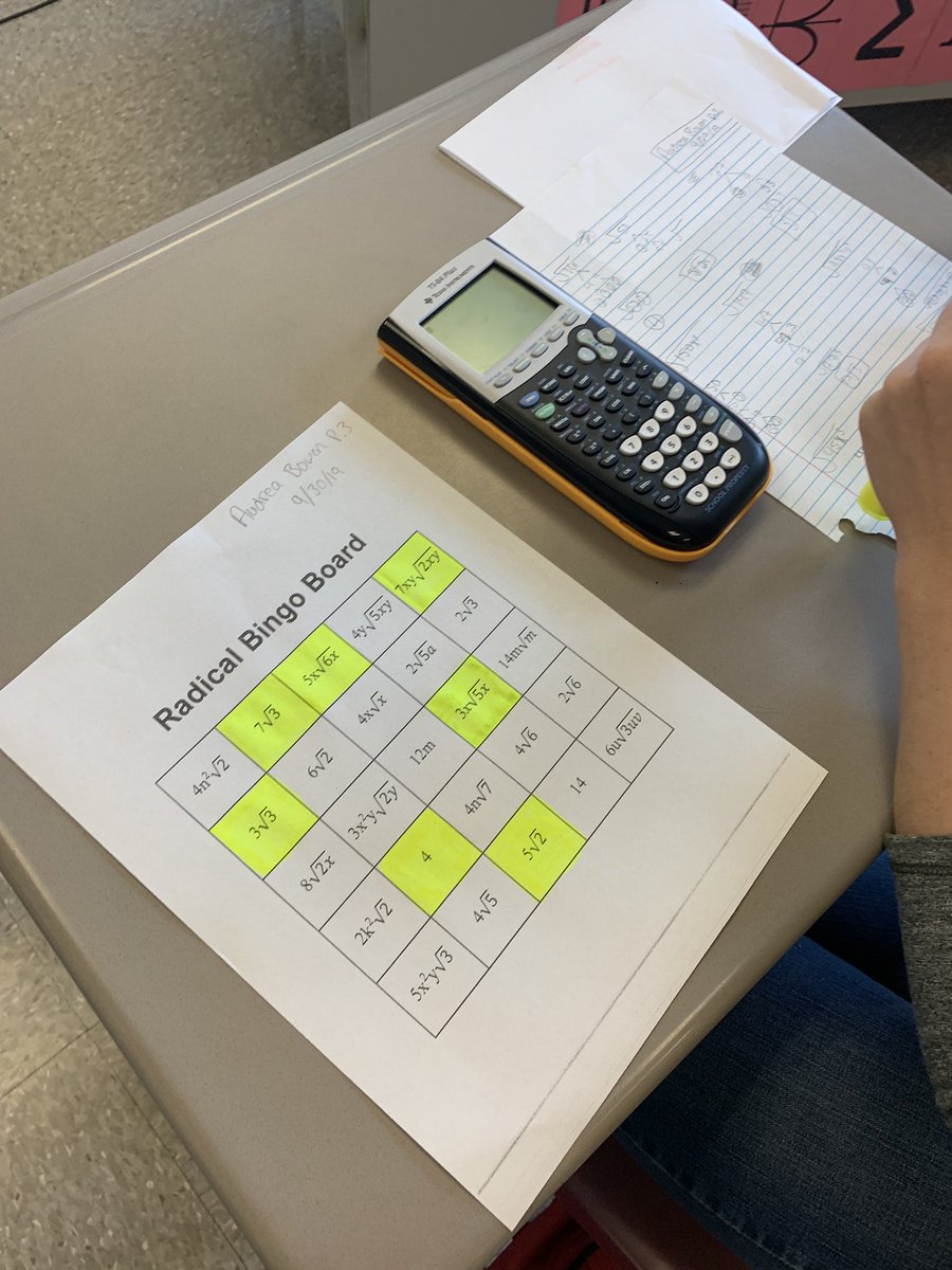 MrsRobertsACHS's tweet photo. I LOVE using bingo for practice in my class. They are so engaged. Its definitely my fave ❤️❤️❤️ #mtbos https://t.co/DGvnnILdWs