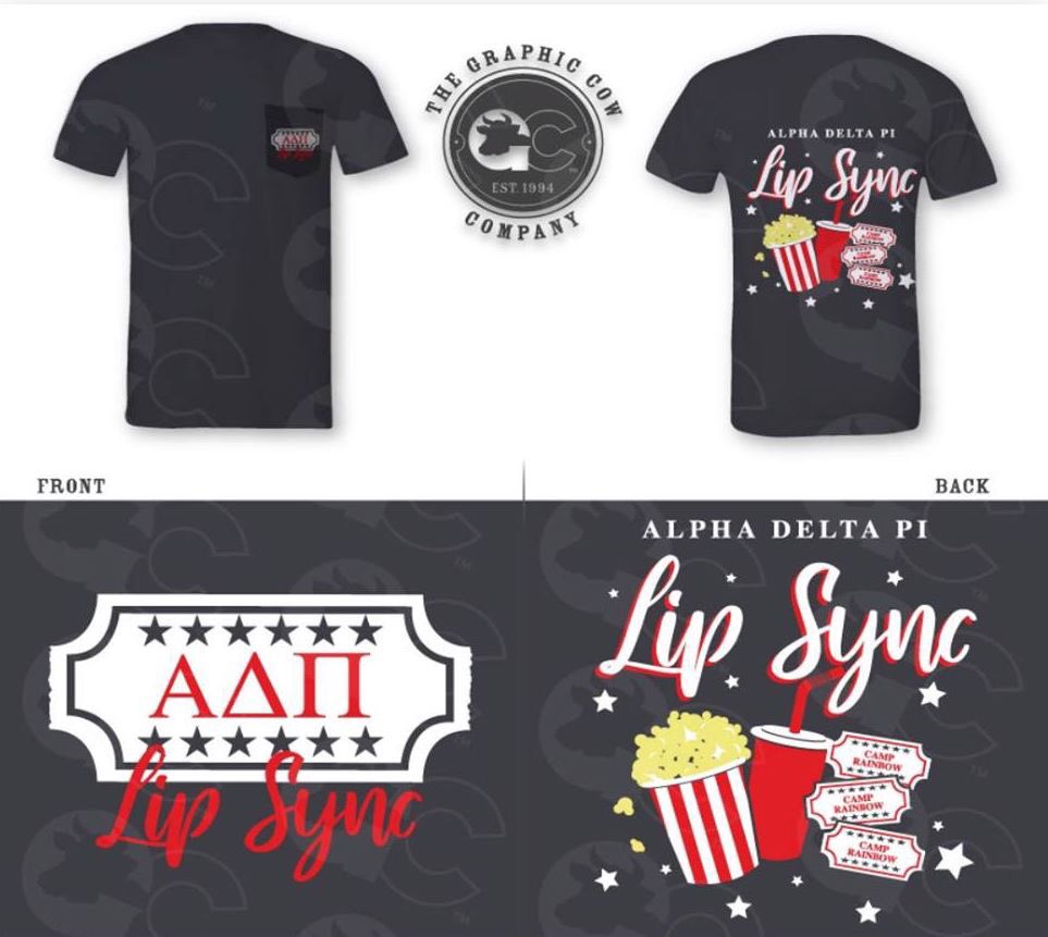 APSUADPi's tweet image. Lip Sync is THIS Thursday! We have penny wars happening every day this week! Stop by our table to get a ticket, order a shirt or buy some popcorn! 🍿🎬