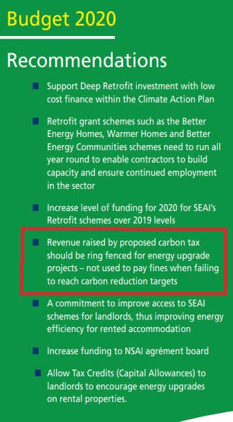 Good to see that the NIAI 2020 Pre-Budget Submission is in line with Government policy on Climate Change