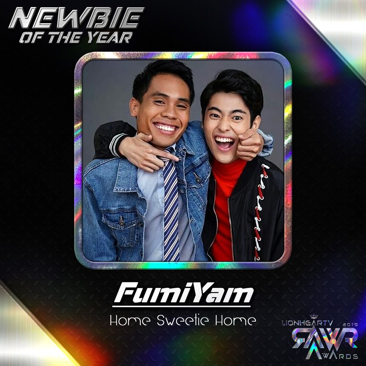 LionhearTVNet's tweet photo. Do you want FumiYam to be this year's Newbie ng Taon? Retweet to vote! #RAWRAwards2019 https://t.co/d2aAiVWmlS https://t.co/UcLd0ffWsL