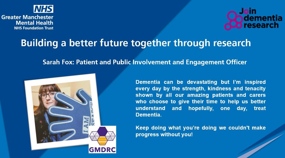 Our <a href="/GM_DementiaRC/">GM-DRC</a> is highlighting the most important aspect of research this #worldAlzmonth: the amazing people who dedicate their time to improving our knowledge and #FightingForACure. Anyone can help make a difference <a href="/beatdementia/">Join Dementia Research</a> #TogetherGMMH <a href="/dementiaunited/">Dementia United</a> @FoxWoo84