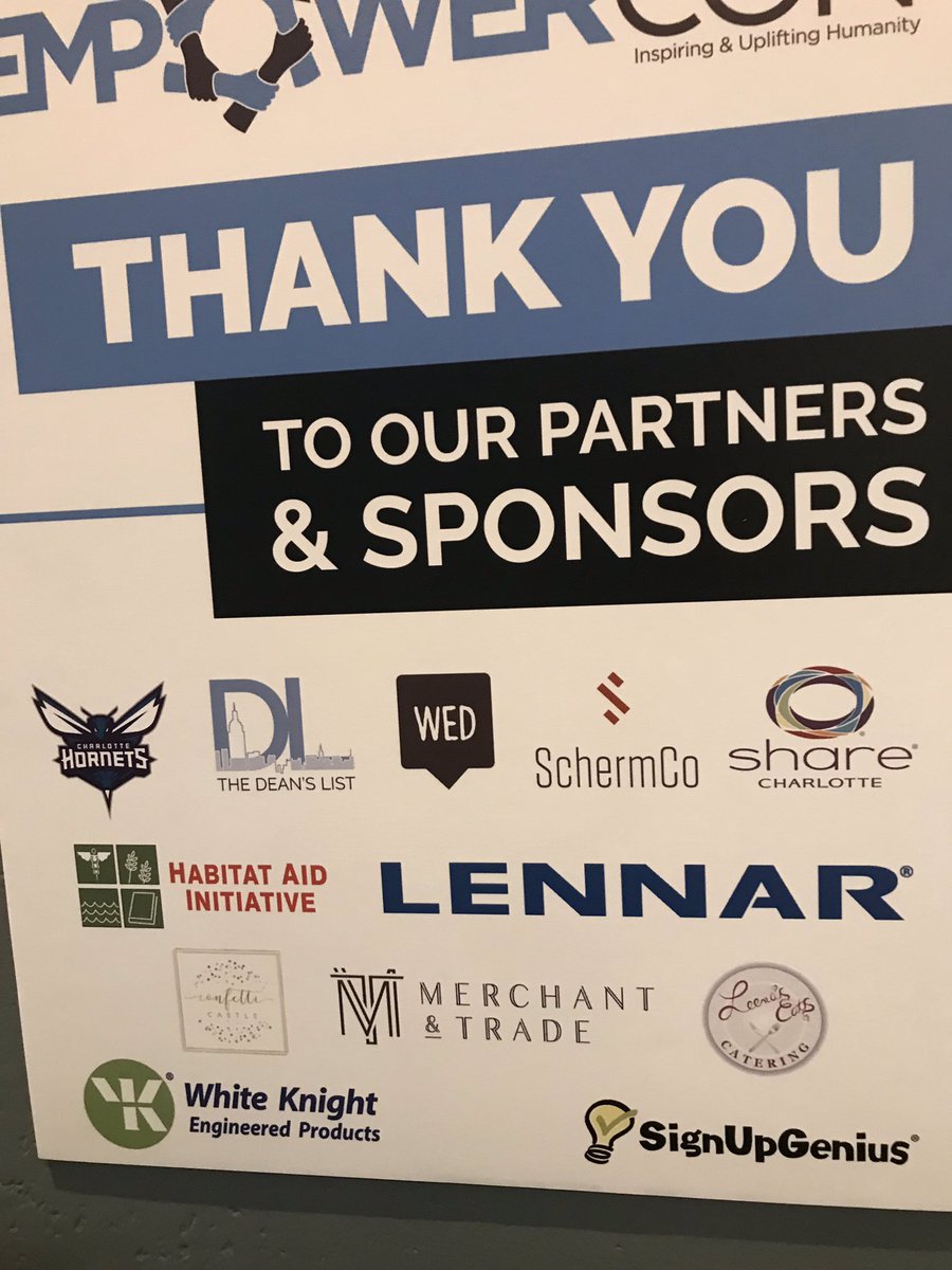 ashkclt's tweet photo. Thank you @Merenator for an inspiring day at @Empower_Con! Our @SignUpGenius team loved being a sponsor, and hearing from awesome people making a difference in Charlotte! https://t.co/zKIdnv3hNI