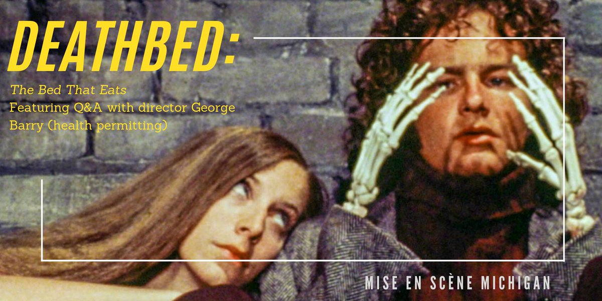 MiseMichigan's tweet photo. Simultaneously wacky and surreal, as if David Lynch directed a drive-in movie, DEATHBED: THE BED THAT EATS kicks off our Sunday festival at 2pm. https://t.co/zHeQyNMmEV https://t.co/6G61aQUaN9