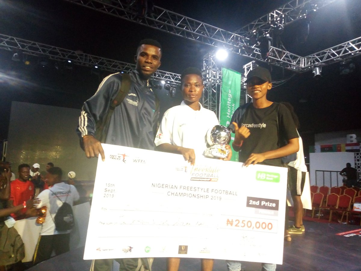 Blessingfaithfs's tweet photo. Am the 2nd Nigerian and 4th African best female #freestylefootballer
@ChukwuebukaFEnt @Dorcasfreestyle @AmazingkidEche #blessingfaithfs @Feetandtricks #dorcasfreestyle #alluneedisaball @danwood9 #chukwuebukafreestyleentertainment #sfftp #sfftp19 #sffc #freeyourstyle #affc2019 https://t.co/PB2T9ozhVG