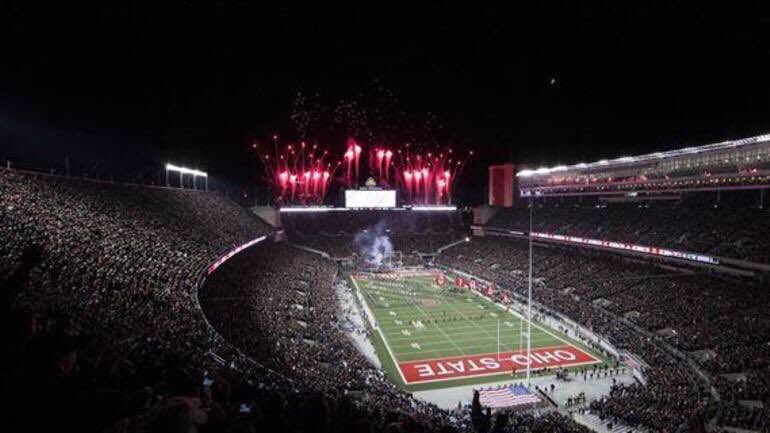 SN_Ohio's tweet photo. Ohio State will wear black uniforms for a blackout at the Shoe Saturday night vs Michigan State. Bucks by 40. https://t.co/uzzYxhz2HE
