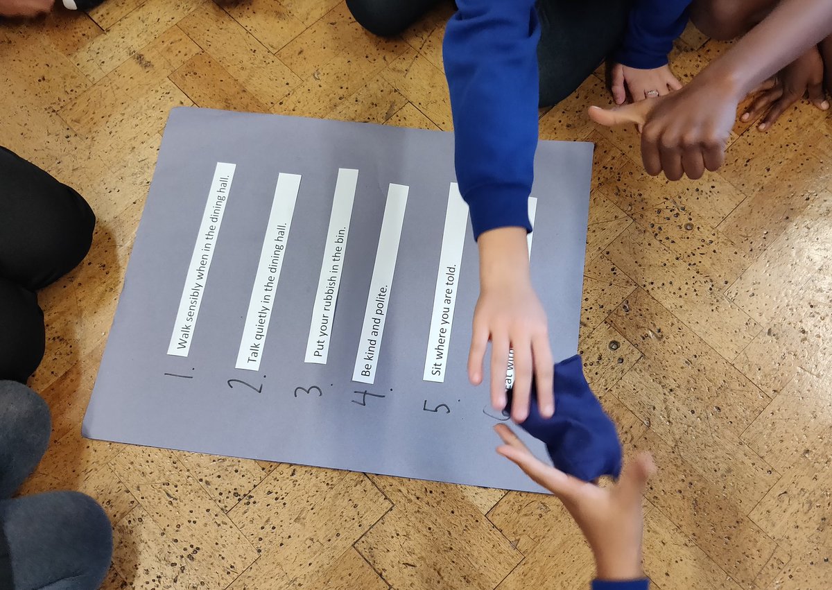 MissPaalanen's tweet photo. Another great assembly theme today looking at lunchtimes! Children used their Oracy skills to decide the order of importance for our lunchtime rules! #OracyIsCentral #MondayAssembly @Centralprimary https://t.co/QvB8gdvqjg