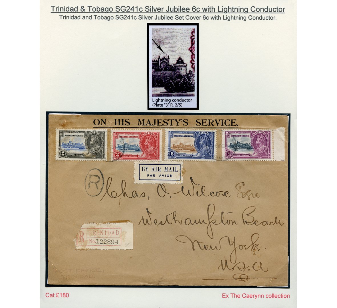 bloxhamstamps's tweet photo. M191863 - Trinidad and Tobago SG241c Silver Jubilee Set Cover 6c with Lightning Conductor

#Philately #StampCollecting #Stamps #SilverJubilee #CommonwealthStamps #Commonwealth #StampsonCover #Trinidad #Tobago #Stampswithvarieties https://t.co/4ifmMvvbB1