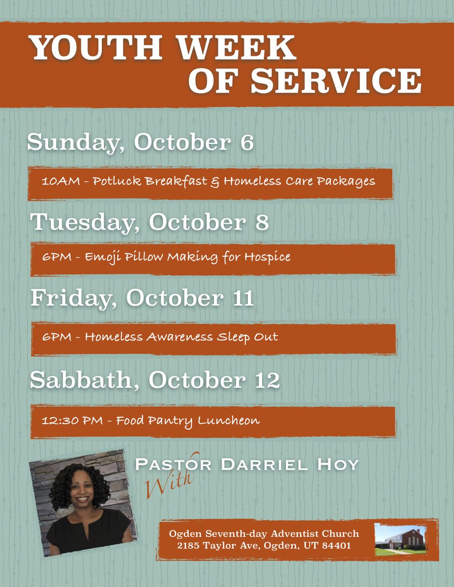 ogdenadventist's tweet photo. Youth Week of Service with @NUYouthMin https://t.co/OxdE9C1zKU